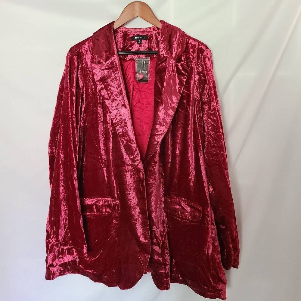 Torrid Burgundy Classic Blazer Size‎ 4x New!